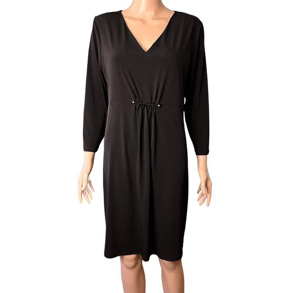 Michael Michael Kors Matte Jersey Black Dress 10 Minimalist Corporate Chic